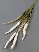 Ветка с колосками посыпанными Осень 44см (бел жёл красн-оран гол сир роз)