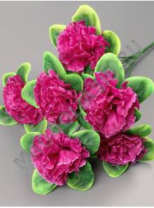 Букет гвоздик на листе 6гр 35см (микс)