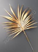 Лист пальмы  золотая краска  16/35см 