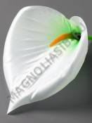 Калла атлас бело-зеленая  без пестика 12см(пестик см.2208,2212)