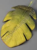 Лист монстеры флористический матовый хлопок 18/30см