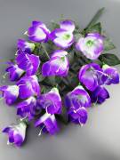 Букет крокусов 18 гр 60 см (бел мал бел-фиол бело-сир жел оранж виш)