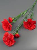 РАСПРОДАЖА Москва Ветка гвоздики натуральной 3+2 67см (бел крас гол роз фиол крас-оран)