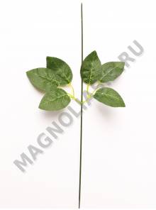 Стебель с  листом розы 36 см 