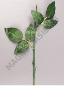Москва Стебель утолщённый с двумя тройными листьями розы 55см