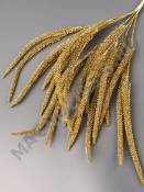  Букет пластм. мерцающих колосков 7гр*3шт 45см (золото серебро)