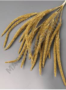  Букет пластм. мерцающих колосков 7гр*3шт 45см (золото серебро)
