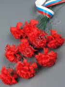 ЛИКВИДАЦИЯ Гвоздика одиночная 35 см (жел бел крас мал син сирен фиол бел-крас)