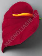 ***Калла бархат 1сл 13см без пестика (борд) (пестик см 2212)