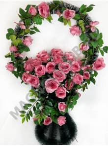 Корзина "Элеганс" с розами выс. 100/105 см шир. 55см