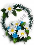 Корзина с ромашкой выс.30/40см ш.35см  