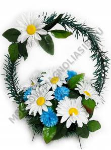 Корзина с ромашкой выс.30/40см ш.35см  