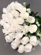 Букет бутонов роз 30гр 45см (бел крас сир роз)