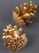 Шишка  золотая 4 см пластмас