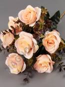 Букет роз с эвкалиптом 12гр 45см (бел крас перс сир роз)