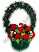 Корзина с бархатными гвоздиками. выс. 65/75см. шир. 55см.