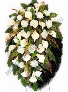 Венок траурный Премиум выс. 118/148см шир. 86 см