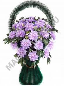 Корзина с георгинами большая выс.130/135см ш.75см