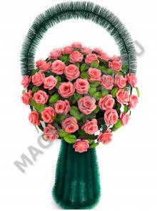 Корзина с розами Лагуна выс.125/140см шир. 75см