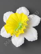 Нарцисс бархат с тычинкой 2сл 13см (бел-жёл)