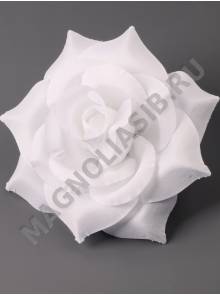 ***Роза бархатная 5 сл 15 см (белая)/К
