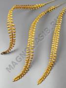 Ветка мелких листьев с блестящим напылением 40/54см (зол)