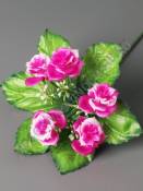 Букетик розочек пласт на подразетнике 23см (микс)