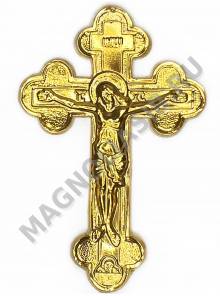 Накладка из фольги крест с распятием малый 230*130 мм золото