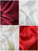 Атлас плотность 113г/м2 шир.150 см.(бел син желт красн мол борд черн кор алый слив мол-роз)