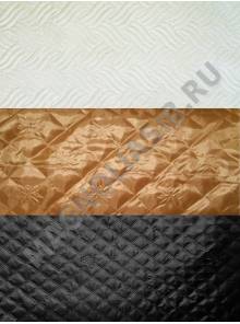 Шелк блестящий термостежка шир 145 см (синтепон 60г/м2)(черн, желт)