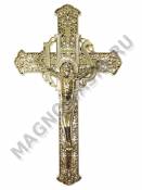 Крест Ажурный пластмассовый металлизированный  28*4см