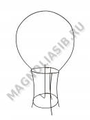 Каркас мет. Корзина Боченок малый (пров.2,5мм) выс.50/60см ш.36см