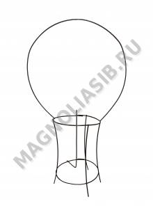Каркас мет. Корзина Боченок малый (пров.2,5мм) выс.50/60см ш.36см