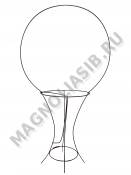 Каркас мет. Корзина Рюмка средняя (пров.3мм) выс.70/80см ш.45см