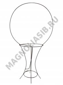 Каркас мет. Корзина Рюмка средняя (пров.3мм) выс.70/80см ш.45см