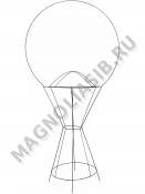 Каркас мет. Корзина большая (пров.2,5мм 3,5мм) выс.120/130см ш.68см