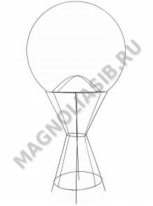 Каркас мет. Корзина большая (пров.2,5мм 3,5мм) выс.120/130см ш.68см