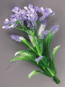 Добавка пласт соцветие посыпан. с листиками 8см (бел роз желт сир)