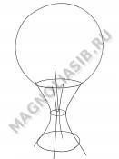 Каркас мет. Корзина Ваза (пров.3,5мм) выс.100/110см ш.60см