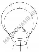 Каркас мет. Корзина с двойной ручкой выс. 75/65см. шир. 55см.(пров.3-3,5мм)