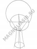 Каркас мет. Корзина каскад большая выс.127/132см шир.58см
