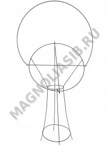 Каркас мет. Корзина каскад большая выс.127/132см шир.58см