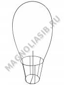 Каркас мет. корзина без ножек выс. 70см шир. 35см(пров.3мм) 