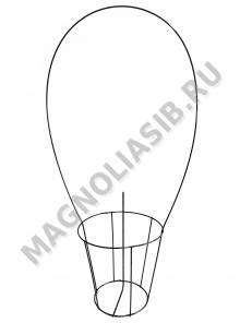 Каркас мет. корзина без ножек выс. 70см шир. 35см(пров.3мм) 
