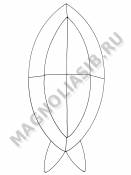 Каркас мет. Лодка (пров.3,5мм) выс.100/130см ш.55см