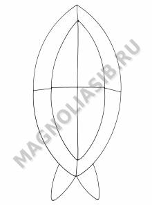 Каркас мет. Лодка (пров.3,5мм) выс.100/130см ш.55см