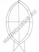 Каркас мет. Лодка (пров.3,8мм и 3мм) выс.130/160см ш.90см