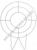 Каркас мет. Кекс объемный (пров.3,5мм) выс.70/90см ш.70см