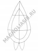 Каркас мет. Капля в Капле с 3-мя перемыч.(пров.3,8мм и 3мм) выс.130/145см ш.75см