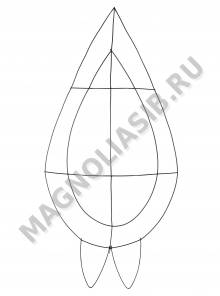 Каркас мет. Капля в Капле с 3-мя перемыч.(пров.3,8мм и 3мм) выс.130/145см ш.75см